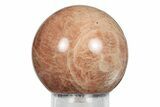 Polished Peach Moonstone Sphere - Madagascar #252043-1